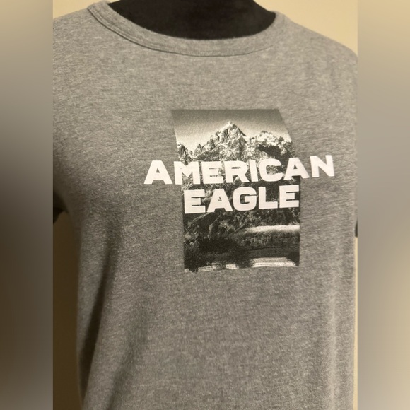 EUC American Eagle Grey and White Adventure Graphic Tee size XS - Picture 2 of 5